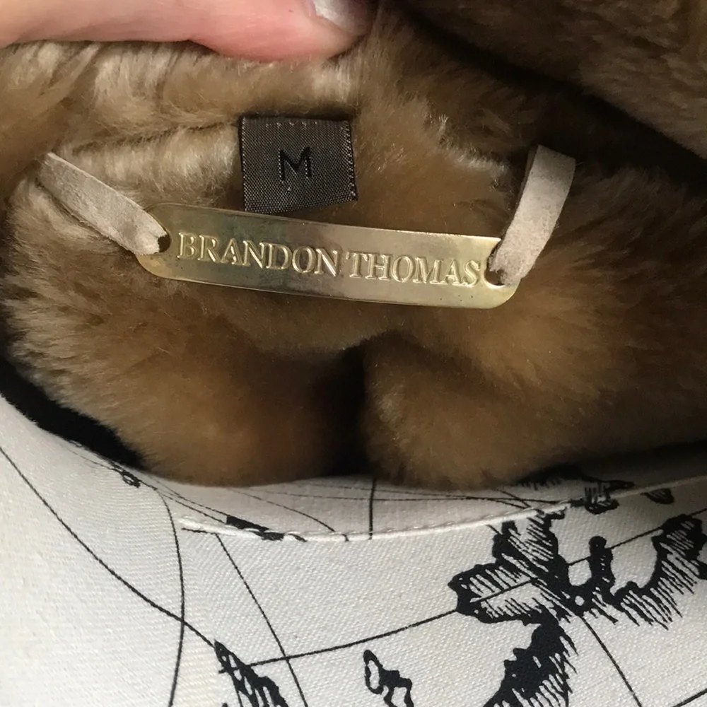 ✈️ Brandon Thomas Penny Lane Vintage y2k Western Leather Faux shearling fuzzy - Picture 7 of 9